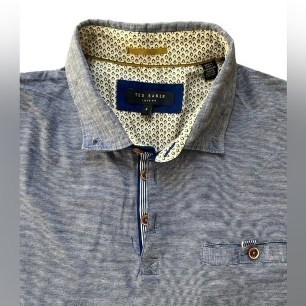 Ted Baker London Polo Shirt  blue size 4/US large.
